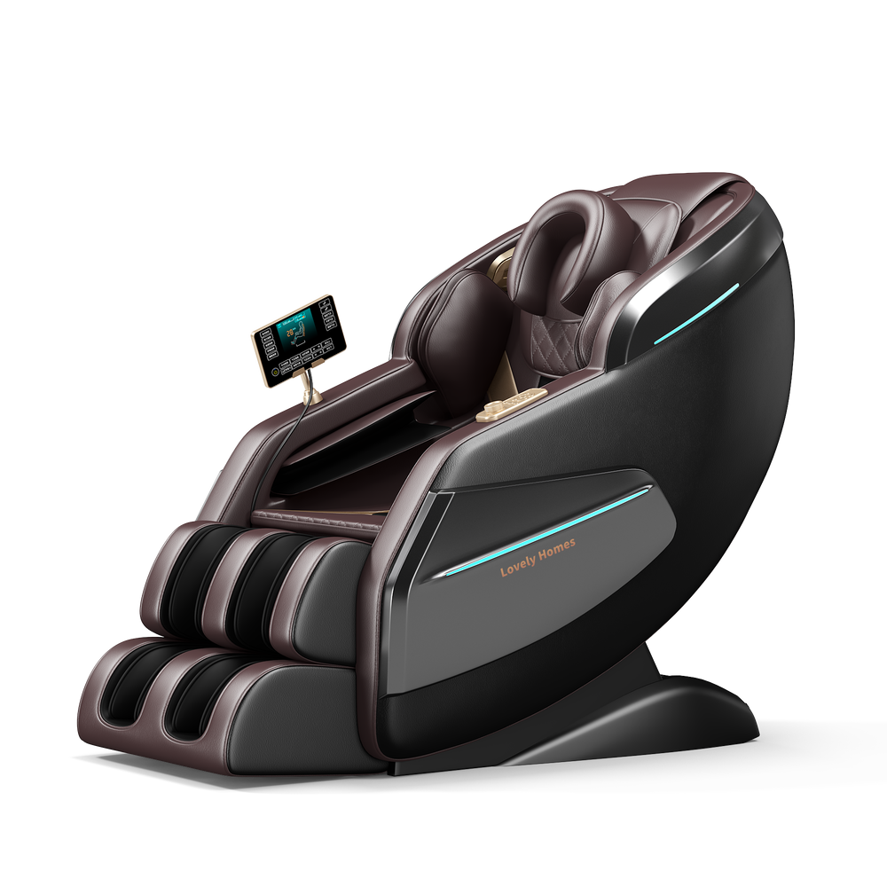 Lovely Homes Full Body massage Chair LH1 Black With Dark Brown Interior