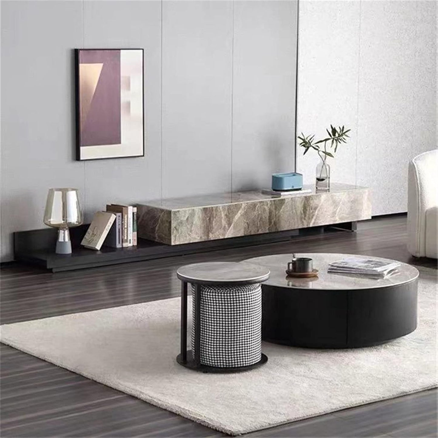 حامل تلفزيون، خزانة تلفزيون، خزانة أرضية لغرفة المعيشة من النوع البسيط الحديث