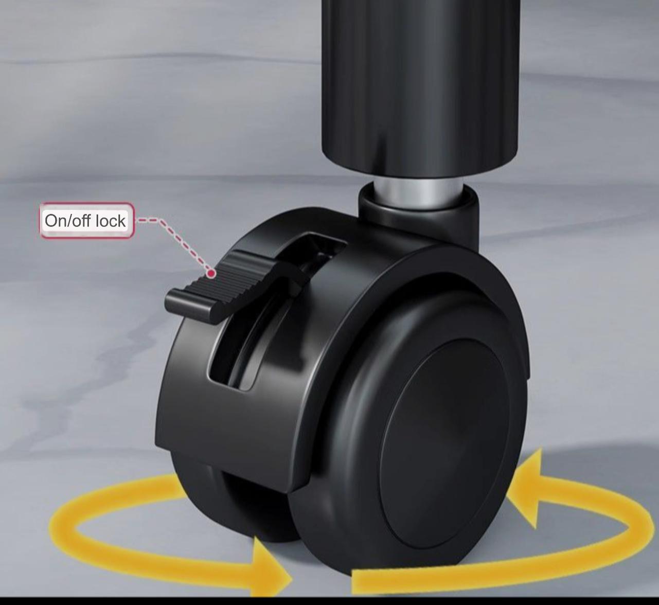 حامل ملابس متعدد الأغراض مع تخزين للأحذية - شماعة ملابس معدنية شديدة التحمل مع قضبان مزدوجة وعجلات قفل - منظم موفر للمساحة للملابس والأحذية والإكسسوارات - شماعة - رف