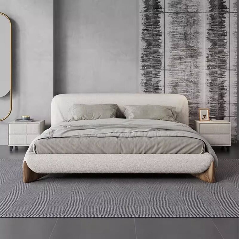 سرير فاخر من الصوف والخشب