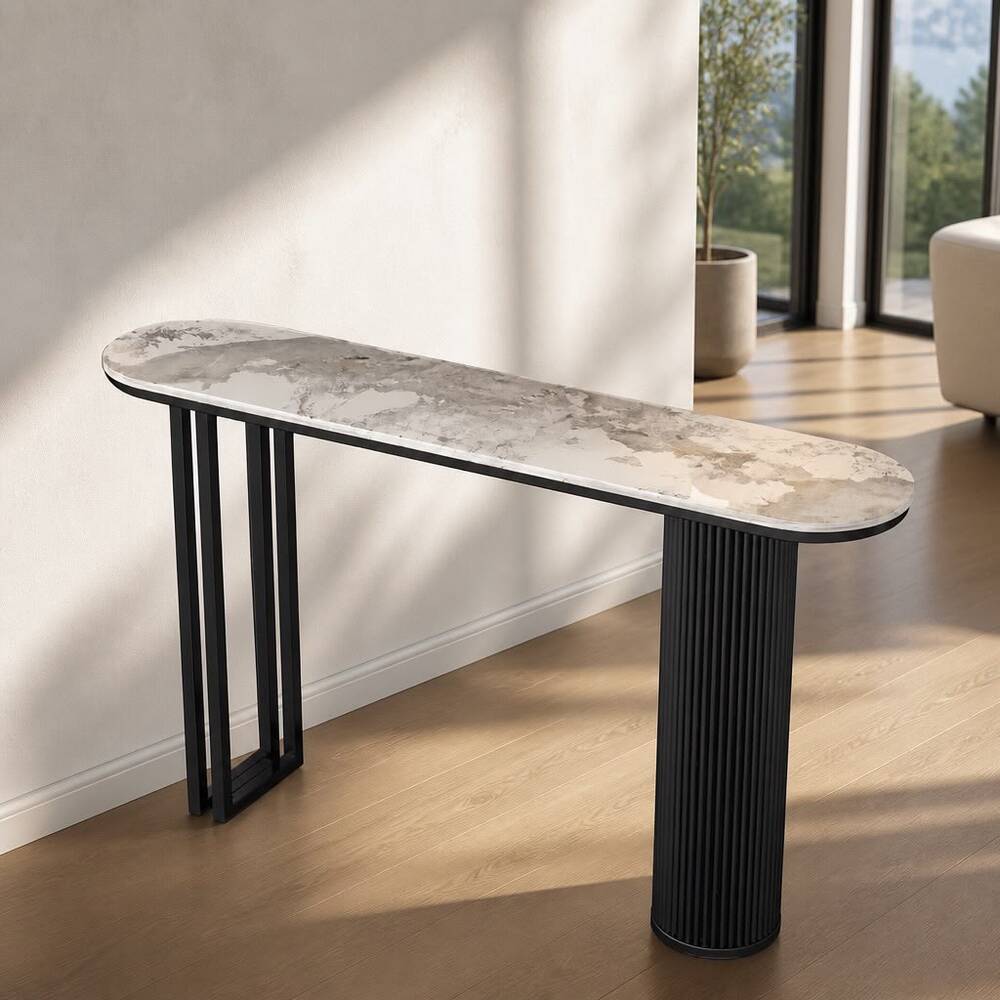 Noir Marble Console Table 140cm