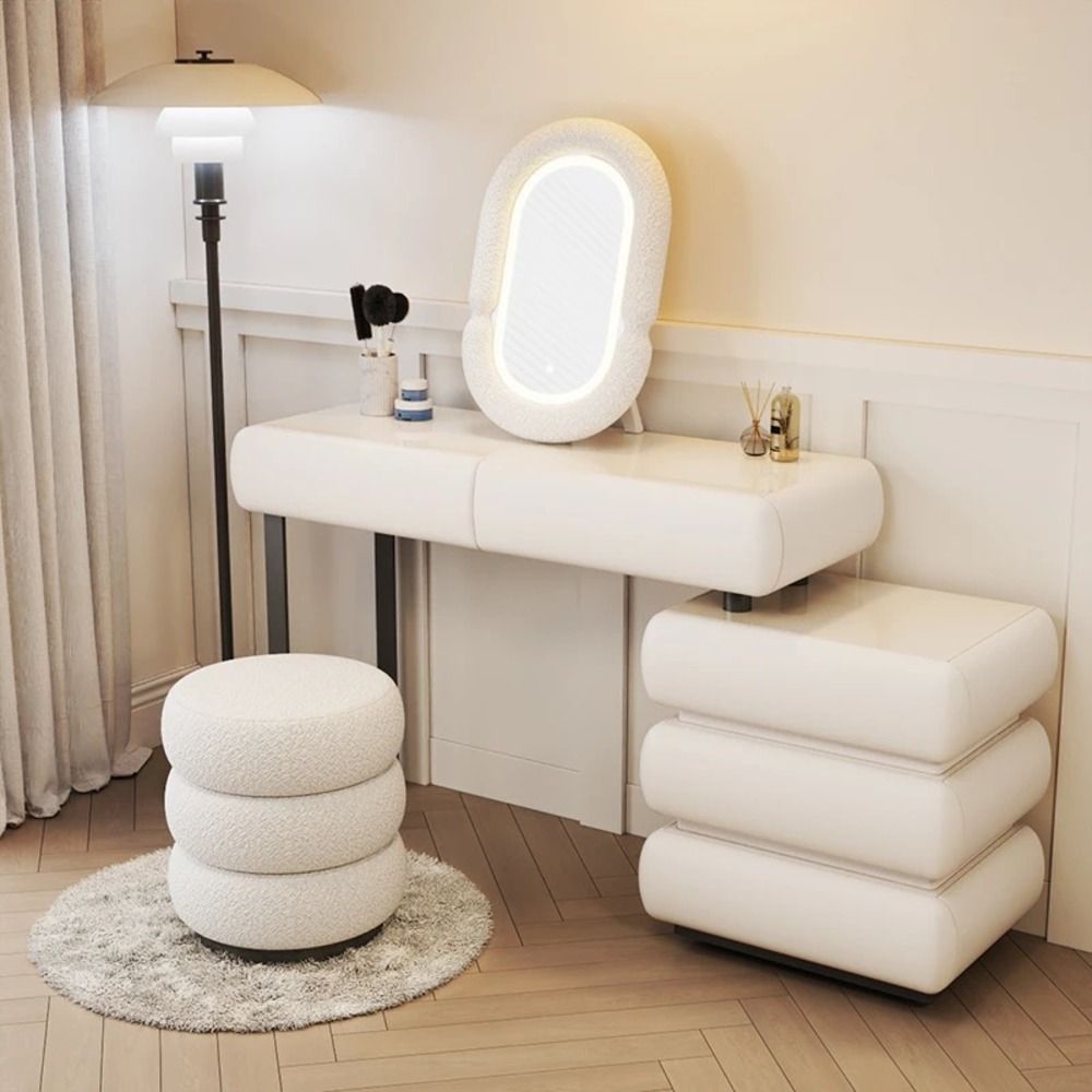 luxury dresser dubai ultra-luxury Dubai style wardrobe with integrated dresser mirror, full-height wardrobe in rich wooden finish with carved panels,