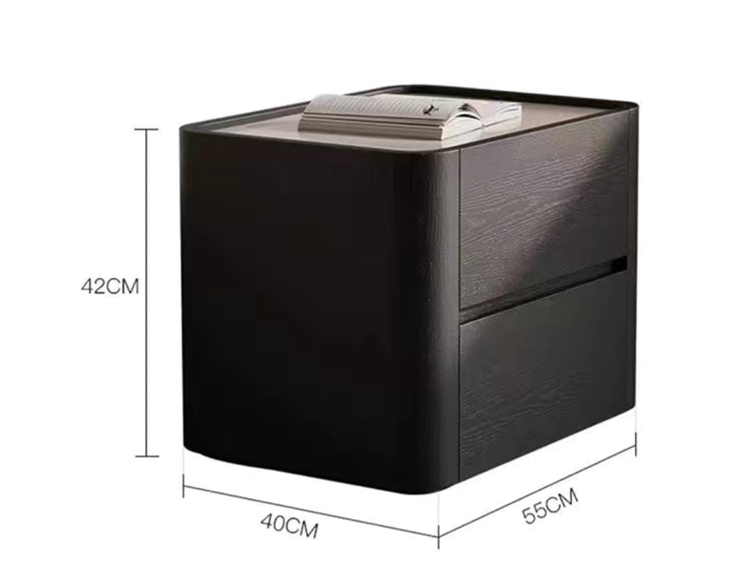 Bedside - wood - black