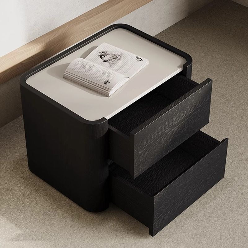 Bedside - wood - black