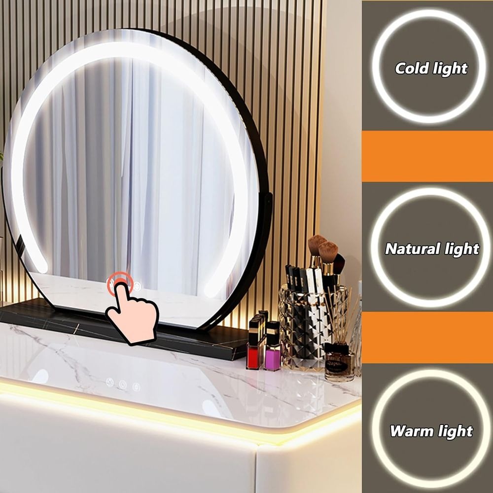 LED makeup table ; lighted vanity ; modern dressing table ; makeup vanity with drawers ; beauty station ; glam vanity ; makeup desk ; LED mirror vanity ; dressing table with lights ; bedroom vanity set ; luxury vanity furniture