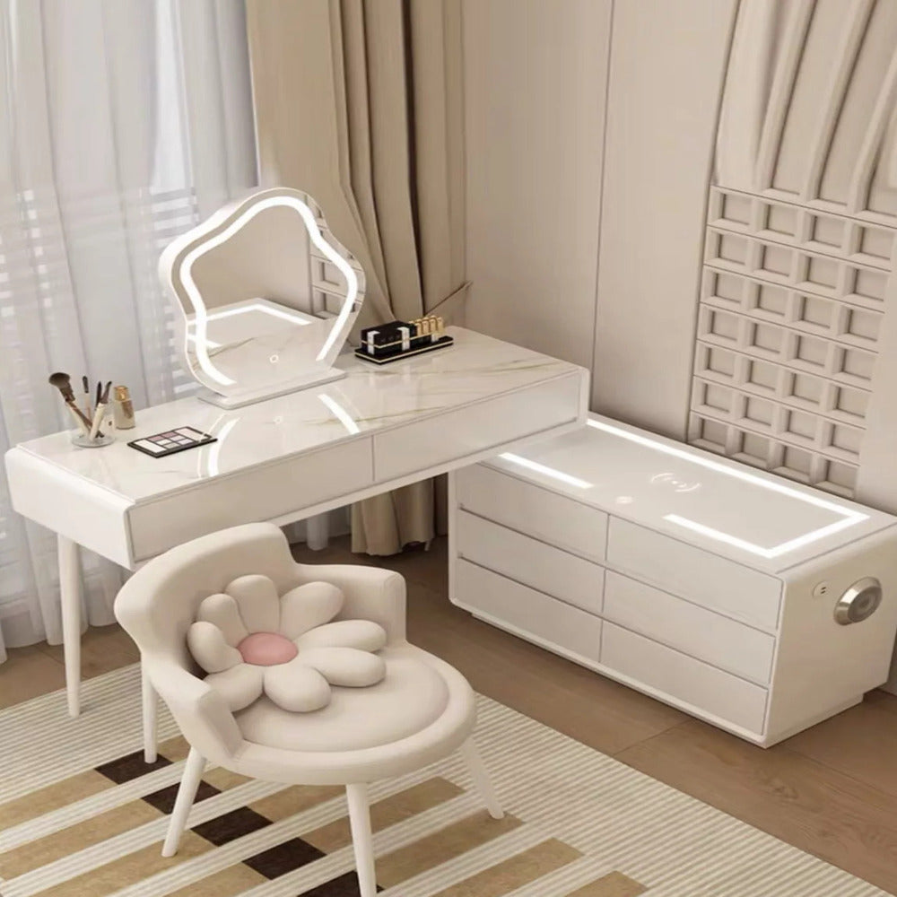 Smart Vanity Table - Dressing Table With LED Mirror and Chair 200cm