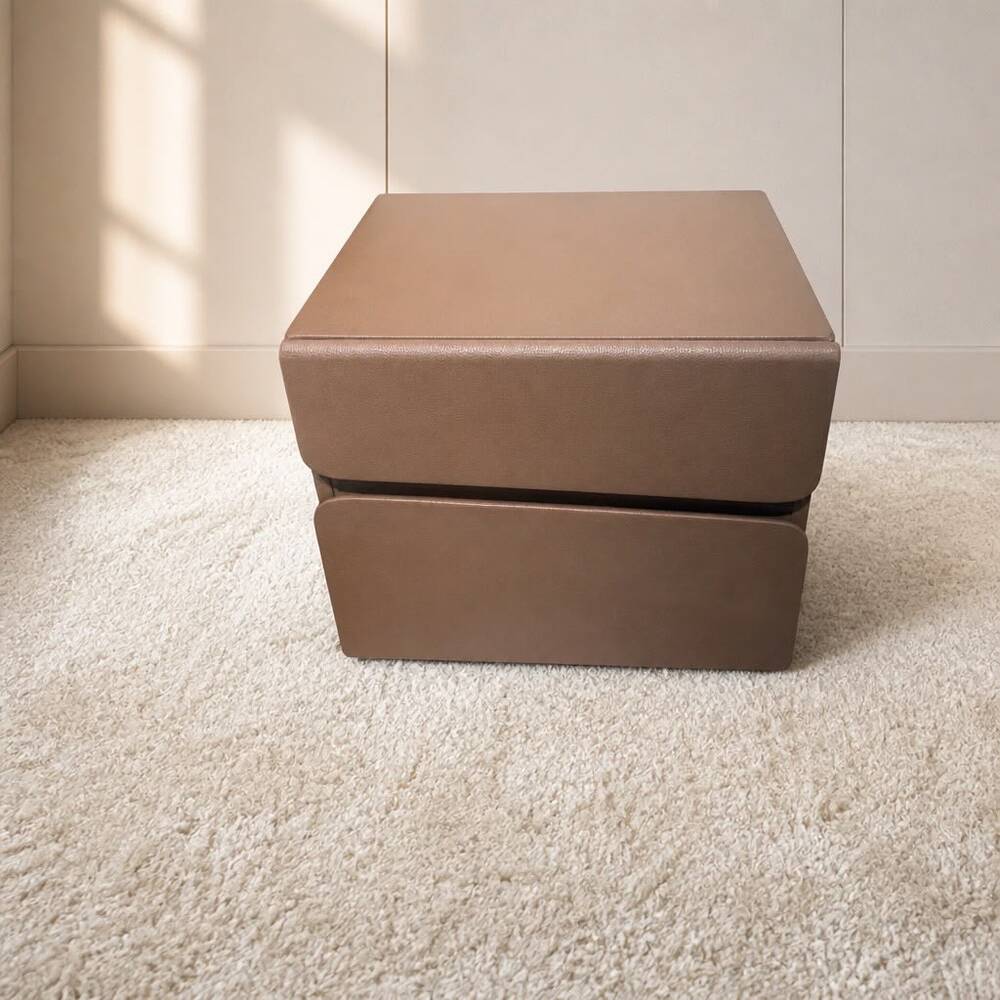 Bedside Leather New Design 50x40x50 Brown
