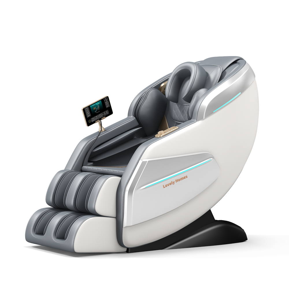 Lovely Homes Full Body massage Chair LH1 White With Grey Interior