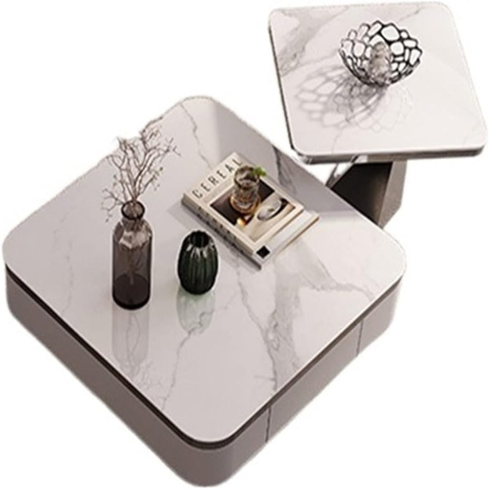 Modern coffee table with storage ; Marble finish coffee table ; Luxury coffee table set ; Contemporary living room table ; Adjustable coffee table ; Minimalist coffee table ; Home furniture set ; White marble coffee table ; Elegant coffee table design