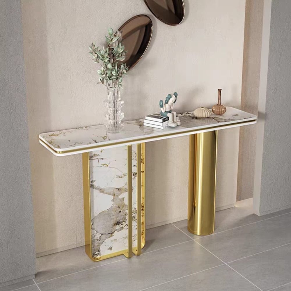 Console Table - Entryway Console Table - Modern Console Table - Marble Console Table .
طاولة كونسول - طاولة كونسول عند المدخل - طاولة كونسول حديثة -