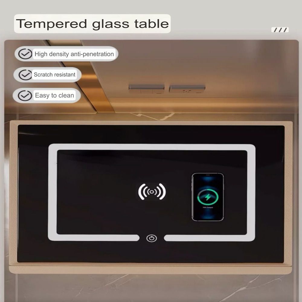 Bedside - Smart bedside - bedroom - modern bedside - Bedside With Safe Box - Led Bedside - Bedside With LED - Multifunctional Smart Table - LED Light Table - Advanced Technology Bedside Table - Modern Interior Decoration Table - Modern Technology Furniture - Smart Living Room Table - Smart Office Table