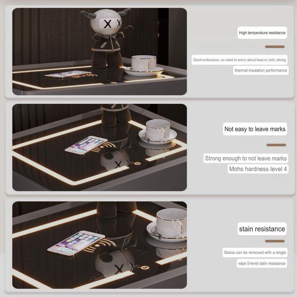 Bedside - Smart bedside - bedroom - modern bedside - Bedside With Safe Box - Led Bedside - Bedside With LED - Multifunctional Smart Table - LED Light Table - Advanced Technology Bedside Table - Modern Interior Decoration Table - Modern Technology Furniture - Smart Living Room Table - Smart Office Table