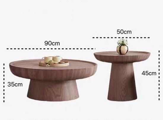 Solid Wood Coffee Tables Set Of Two 90cm