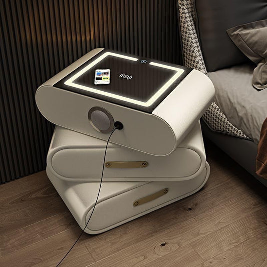 Smart nightstand ; Modern bedside table ; Wireless charging nightstand ; Bedside table with speaker ; Nightstand with Bluetooth speaker ; LED nightstand ; USB charging nightstand ; Nightstand with drawers ; Contemporary end table ; Compact bedroom furniture ; Charging station nightstand
طاولة سرير جانبية أنيقة ; طاولة سرير جانبية عصرية ; طاولة سرير جانبية مزودة بشحن لاسلكي ; طاولة سرير جانبية مزودة بمكبر صوت ; طاولة سرير جانبية مزودة بمكبر صوت بلوتوث ; طاولة سرير جانبية مزودة بإضاءة LED ; طاولة سرير جانبية