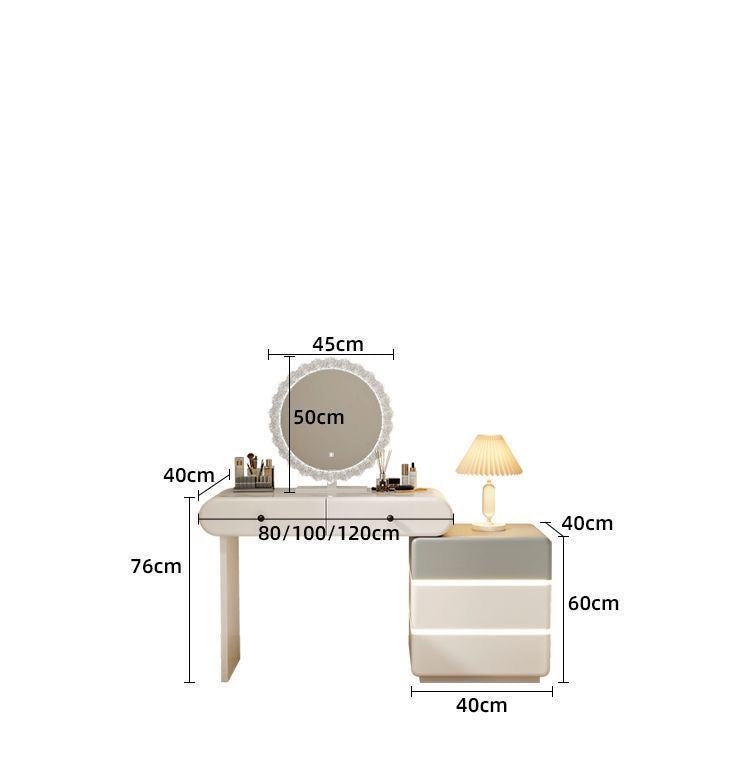 New Design 2026 Vanity With LED Mirror 160cm White With Grey