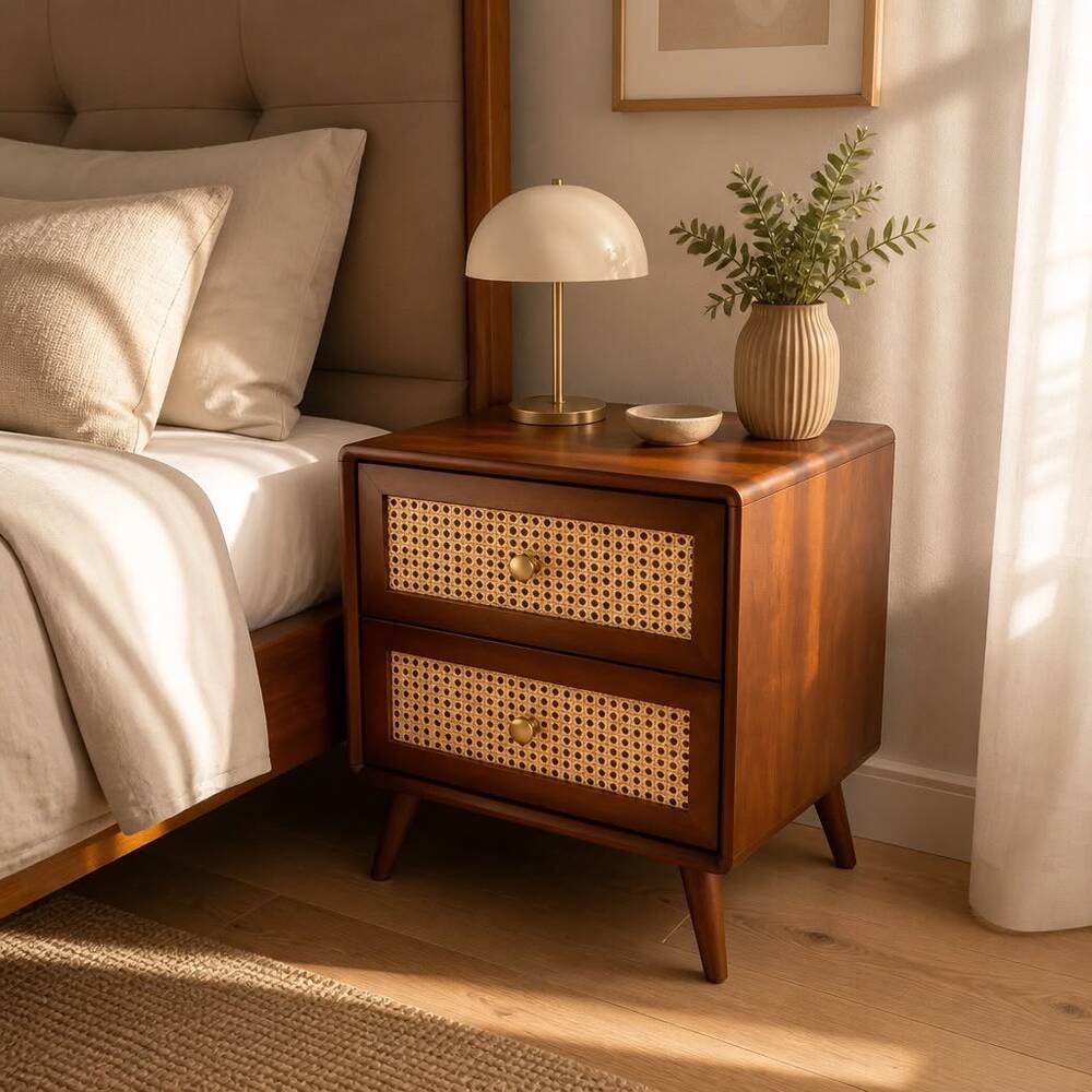 Bedside Solid Wood 50x40x50 Wooden