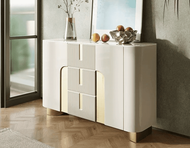 Console Table - Entryway Console Table - Modern Console Table - Console Table with ceramic Top - contemporary furniture - elegant storage console - living room console - minimalist console table
