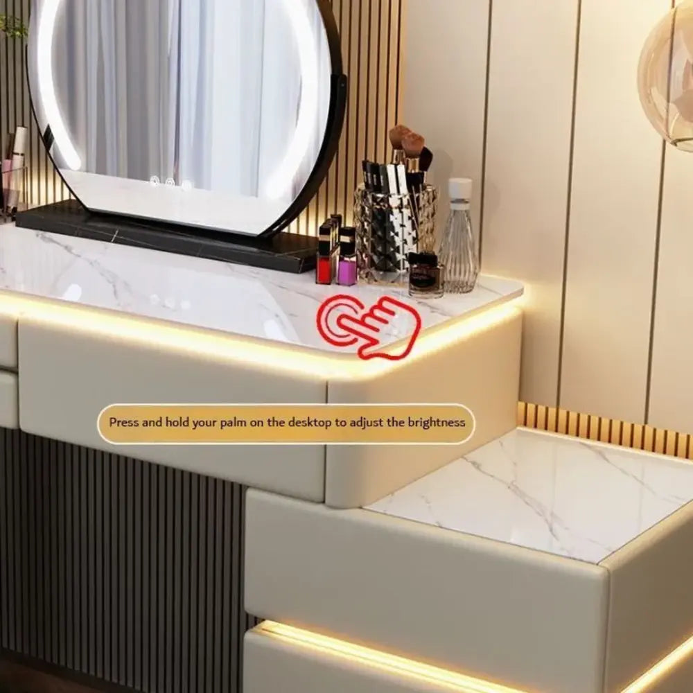Dressers ; Dressing Table ; bedroom dresser ;makeup table ; makeup dressing table ; led mirror ; smart dressing table ; smart dresser ; make up ; modern dresser ; wooden dresser