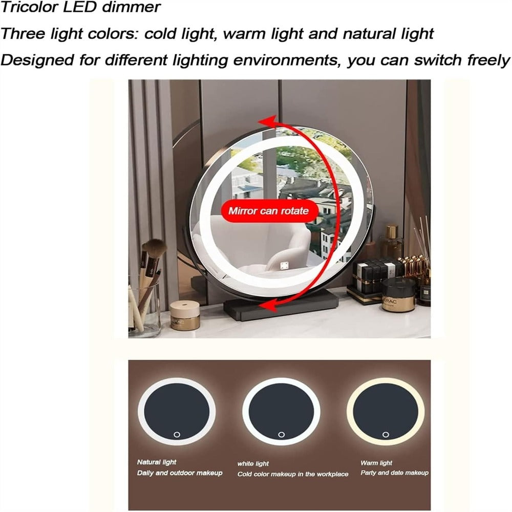 Dressers ; Dressing Table ; bedroom dresser ;makeup table ; makeup dressing table ; led mirror ; smart dressing table ; smart dresser ; make up ; modern dresser ; Dressing Table with LED mirror .