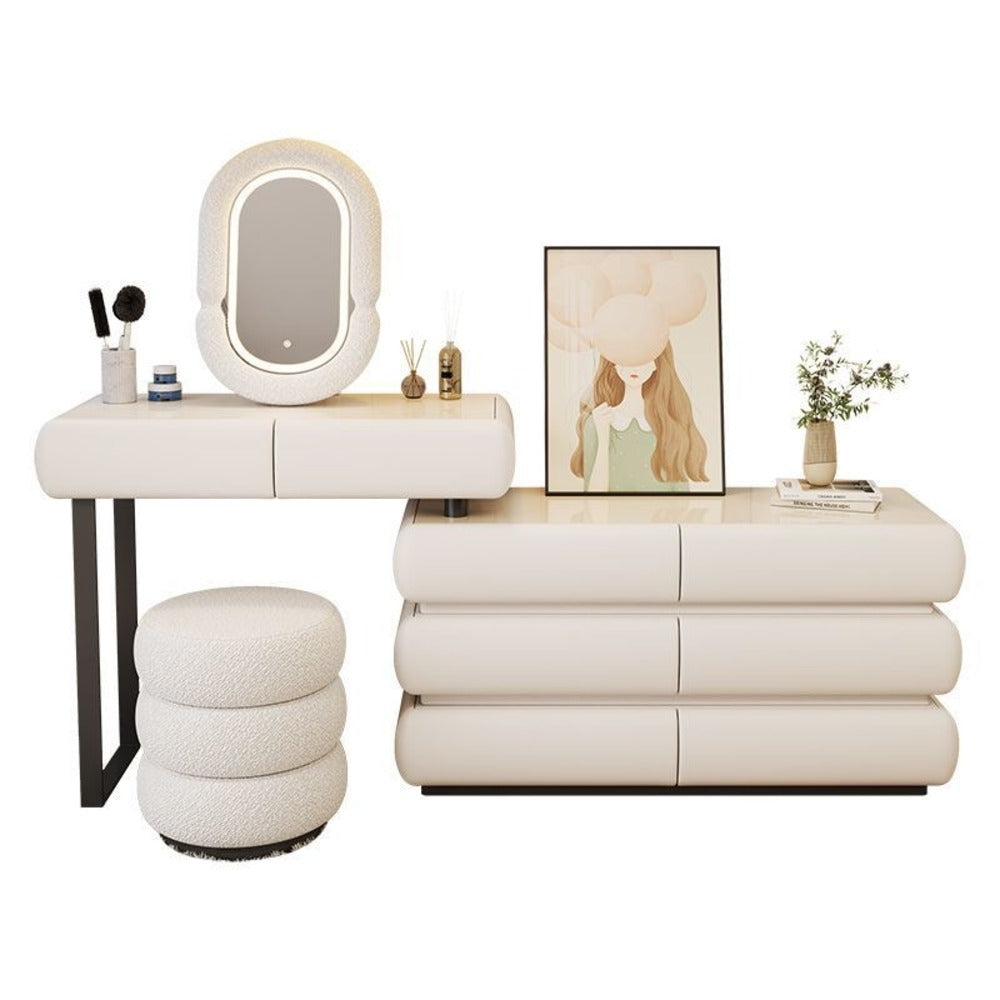 Dressers ; Dressing Table ; bedroom dresser ;makeup table ; makeup dressing table ; led mirror ; make up ; modern dresser ; wooden dresser ; Modern vanity table ; Luxury dressing table ; Contemporary vanity set ; LED lighted mirror ; Vanity with storage ; Stylish dressing