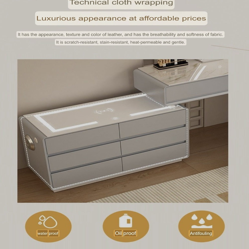 Dressers ; Dressing Table ; bedroom dresser ;makeup table ; makeup dressing table ; led mirror ; make up ; modern dresser ; wooden dresser ; Modern vanity table ; Luxury dressing table ; Contemporary vanity set ; LED lighted mirror ; Vanity with storage ; Stylish dressing .