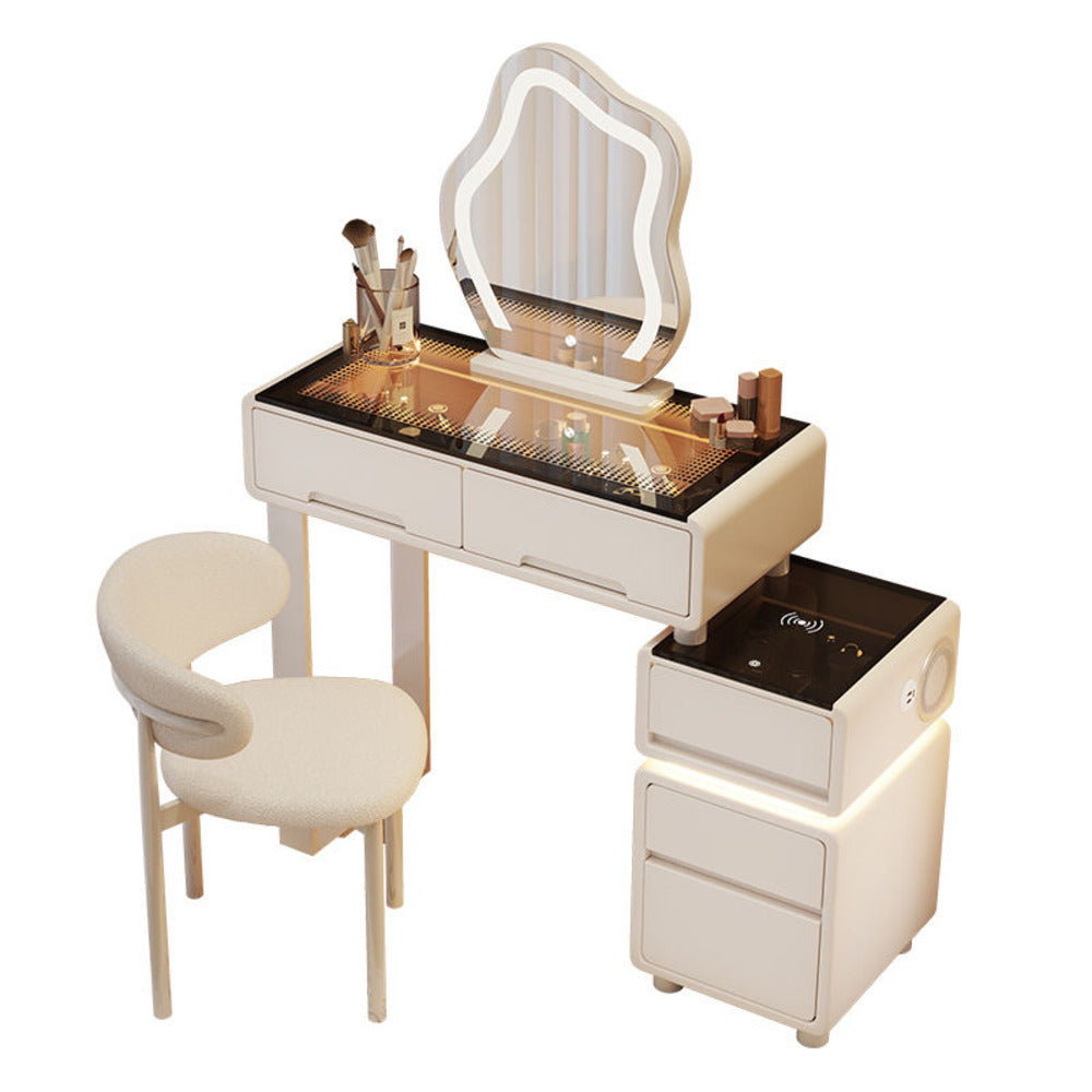 Dressers ; Dressing Table ; bedroom dresser ;makeup table ; makeup dressing table ; led mirror ; smart dressing table ; smart dresser ; make up ; modern dresser ; wooden dresser