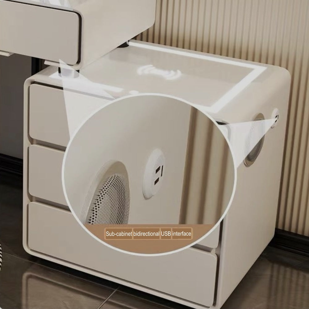 Dressers ; Dressing Table ; bedroom dresser ;makeup table ; makeup dressing table ; led mirror ; smart dressing table ; smart dresser ; make up ; modern dresser ; wooden dresser .