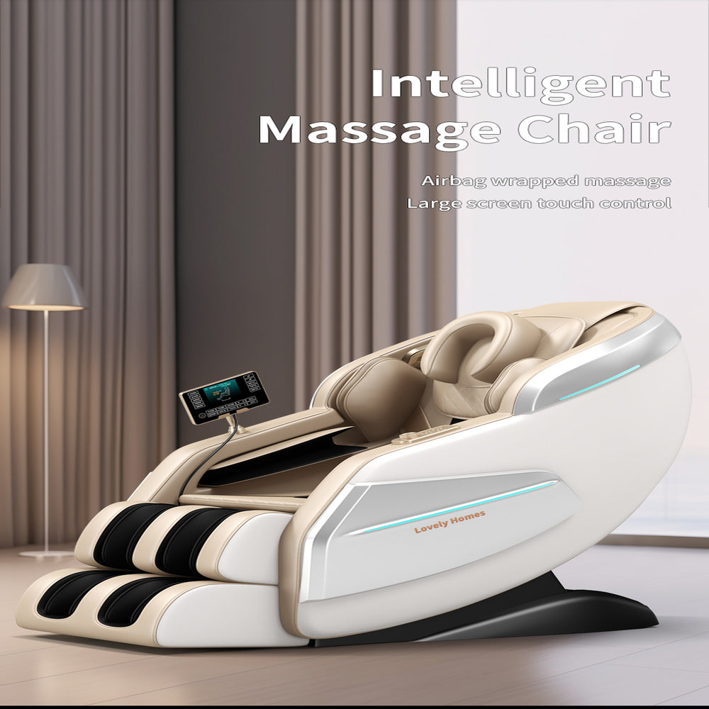 Full Body massage Chair LH1 White With Beige Interior