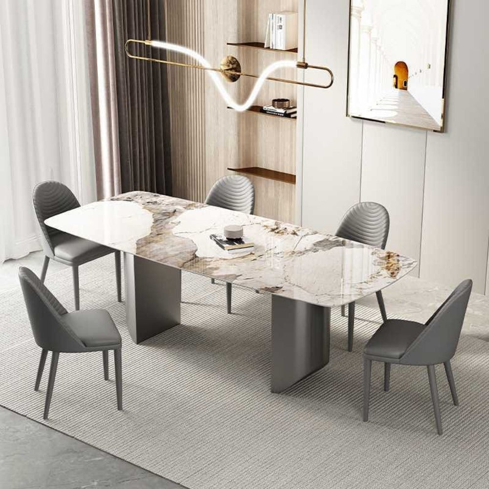 Modern Rectangular Dining Table – Marble Top-160CM