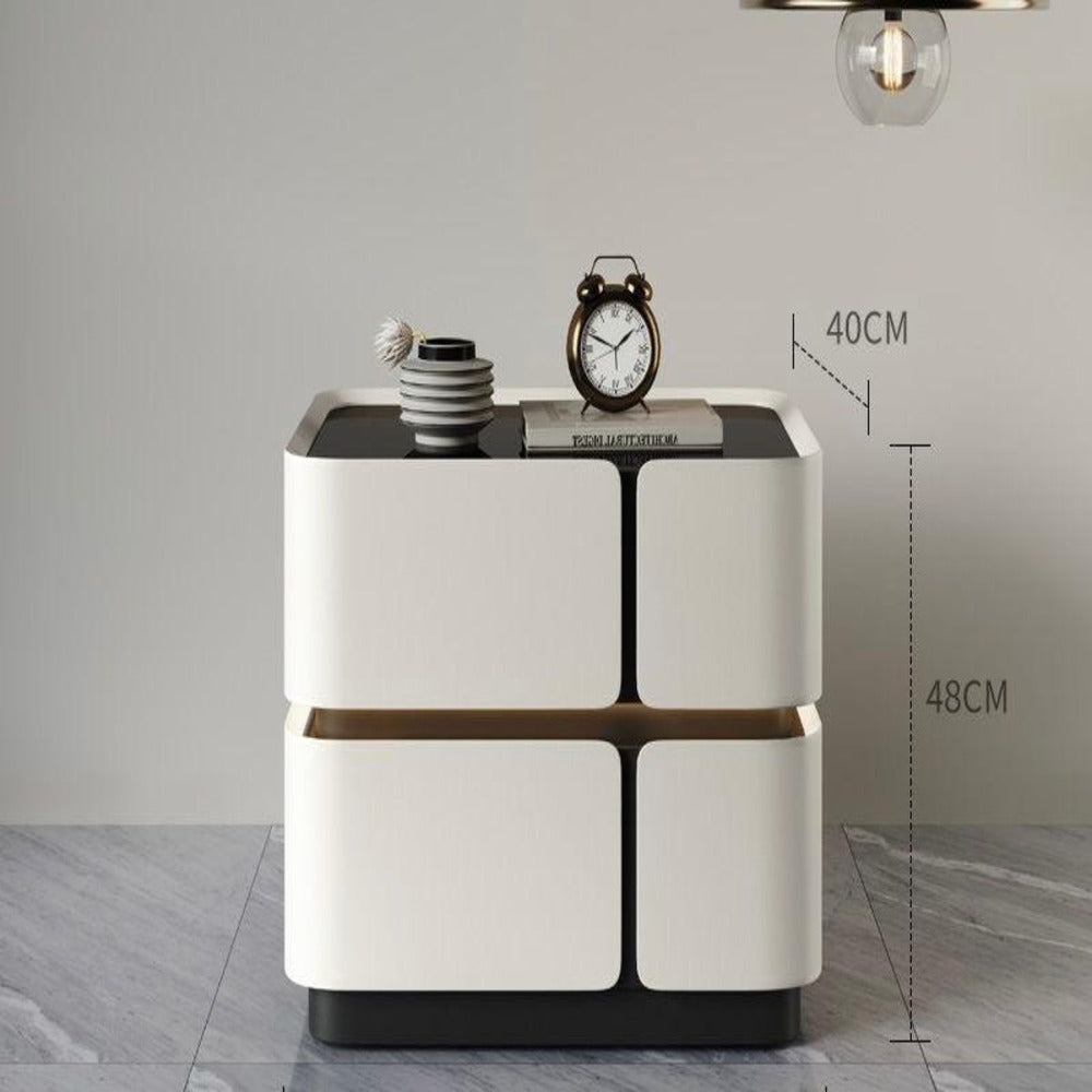 Modern Minimalist Bedside Table with Storage