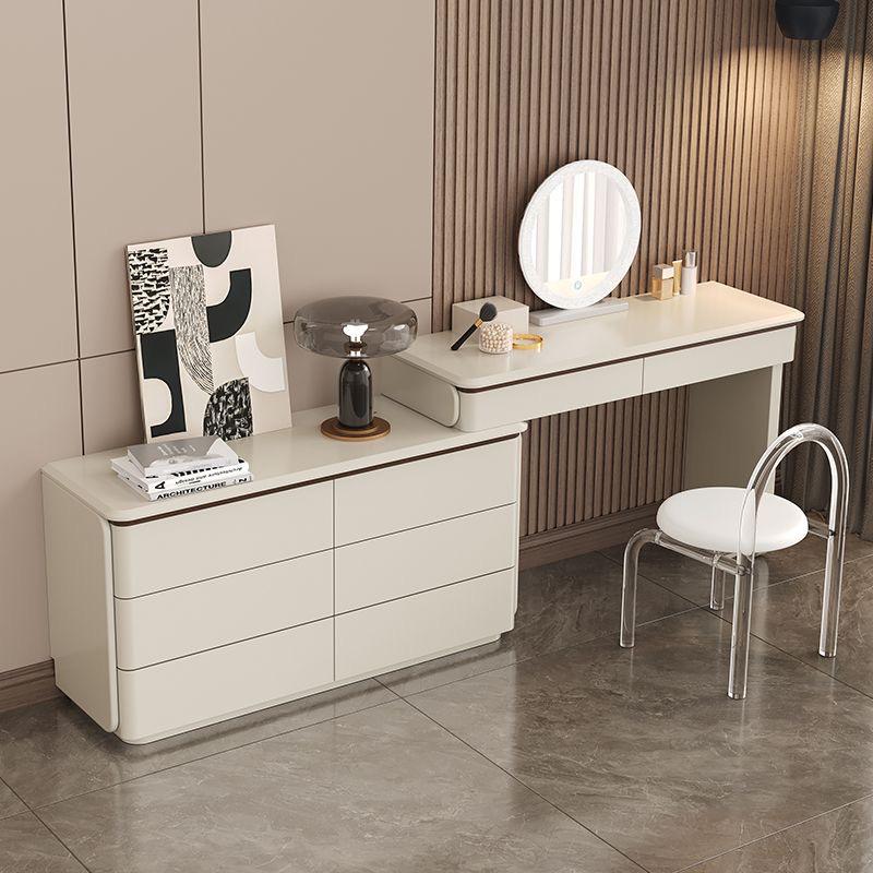 Dresser - Charming Beauty Vanity Dressing Table -Solid Wood 240Cm (White)