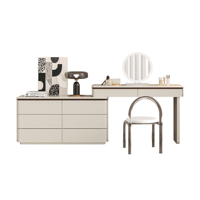 Dresser - Charming Beauty Vanity Dressing Table -Solid Wood 240Cm (White)