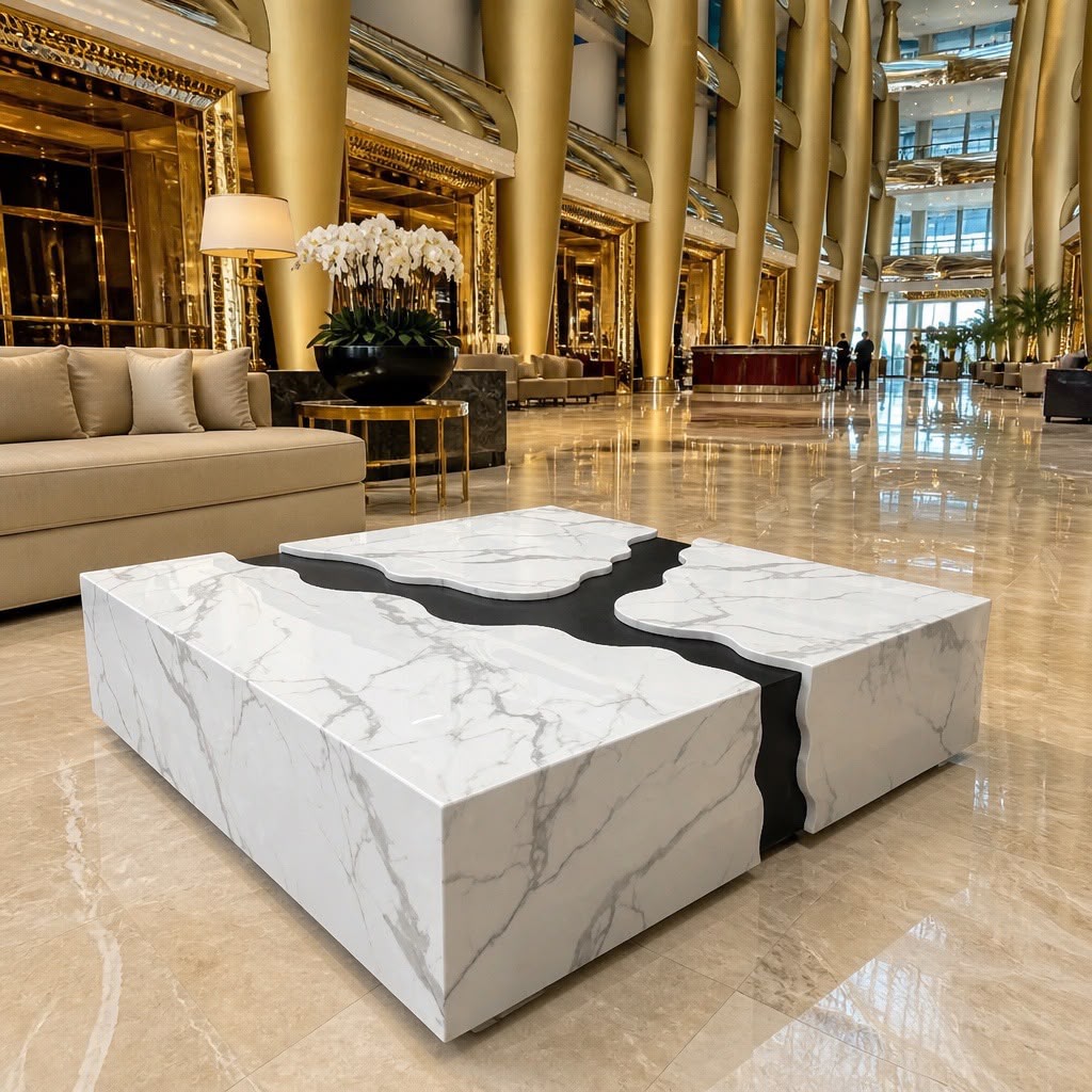 Imperial Vein Marble Coffee Table 120cm