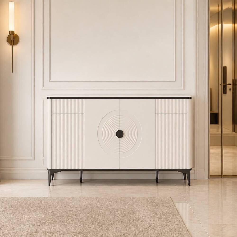 Aurora Multi-Purpose Storage Cabinet  Creme White 140cm