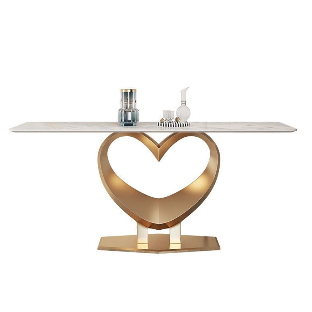 Console table, modern console, minimalist furniture, gold accent table, hallway console, luxury furniture, elegant entryway table, modern decor table ,Heart shaped console table
طاولة كونسول، كونسول حديثة، أثاث بسيط، طاولة ذهبية مميزة، كونسول للممر، أثاث فاخر، طاولة مدخل أنيقة، طاولة ديكور حديثة