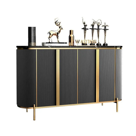 Luxury multi-use console cabinet marble top