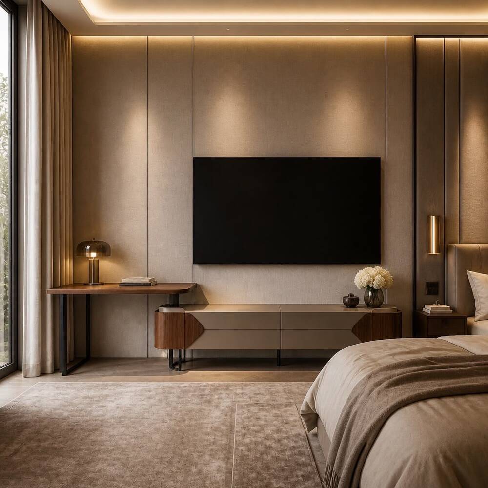Luxe Extend Solid Wood TV Unit Adjustable 200cm to 320 cm