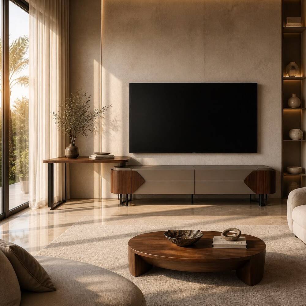 Luxe Extend Solid Wood TV Unit Adjustable 200cm to 320 cm