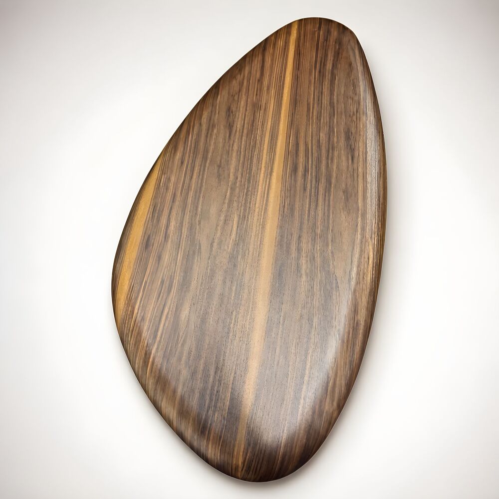 Modern Wooden Coffee Table Irregular Oval 140cm