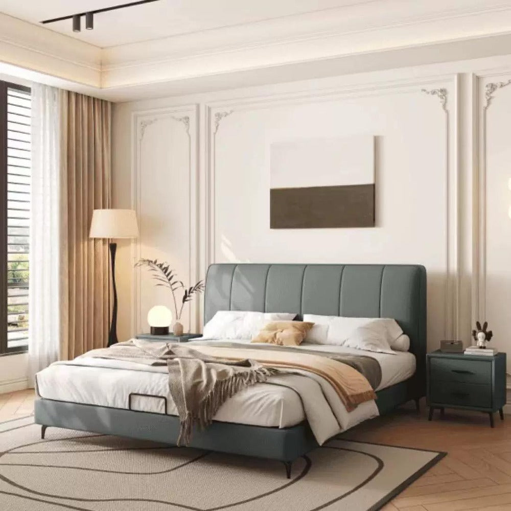 leather bed ; genuine leather bed frame ; luxury modern bed
upholstered bed ; high-end bed ; minimalist bedroom furniture ; padded headboard bed
leather headboard bed ; contemporary bed frame ; modern leather bed
سرير جلدي ; هيكل سرير جلدي أصلي ; سرير عصري فاخر ; سرير مُنجّد ; سرير فاخر ; أثاث غرفة نوم بسيط ; سرير بلوح رأس مبطن ; سرير بلوح رأس جلدي ; هيكل سرير عصري ; سرير جلدي عصري