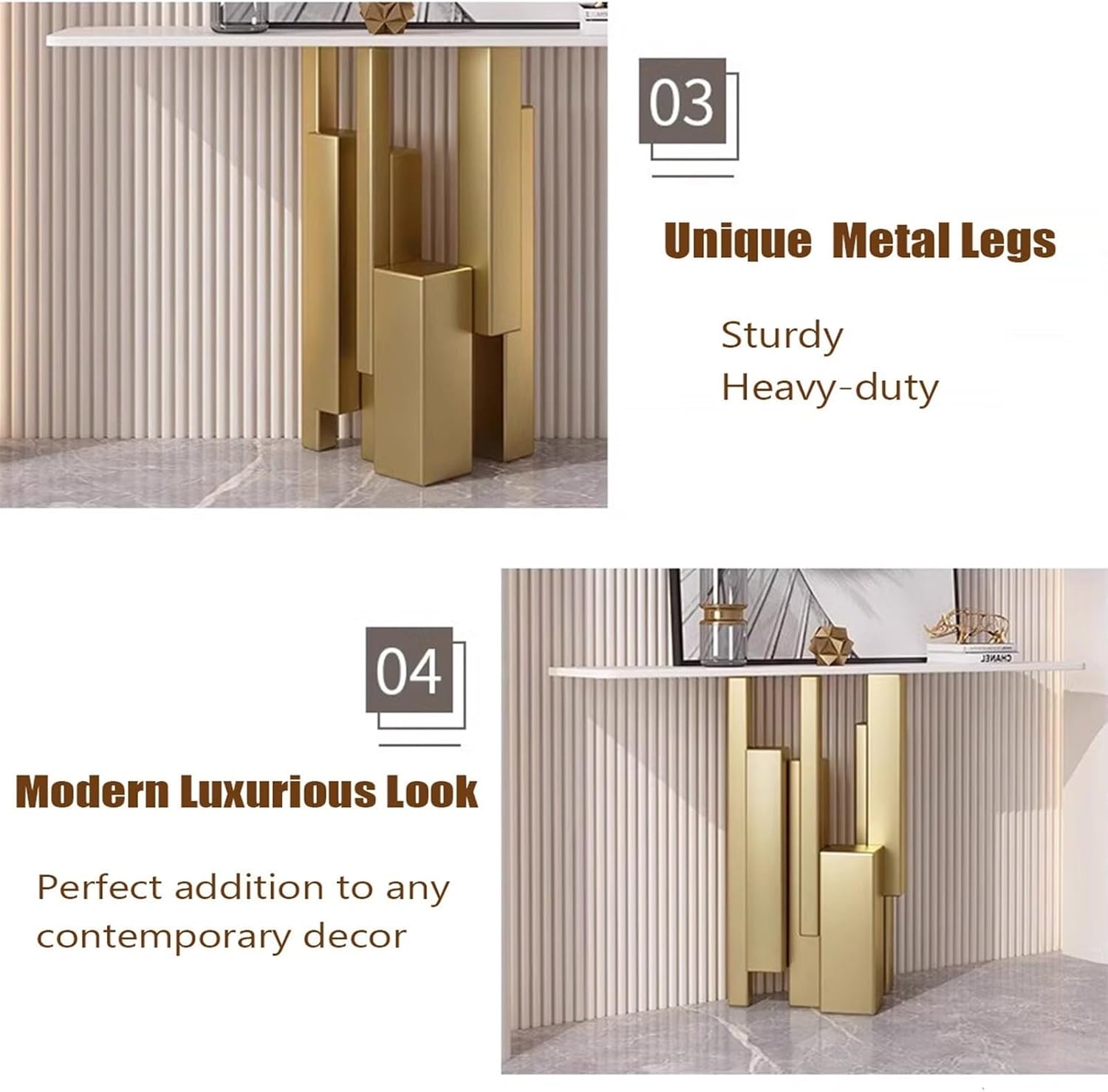 Modern console table
Minimalist furniture
marble console
Entryway table
Sleek hallway console
Asymmetrical metal legs
Luxury console table
Contemporary home decor
Decorative console table
Elegant gold furniture
Stylish entryway furniture