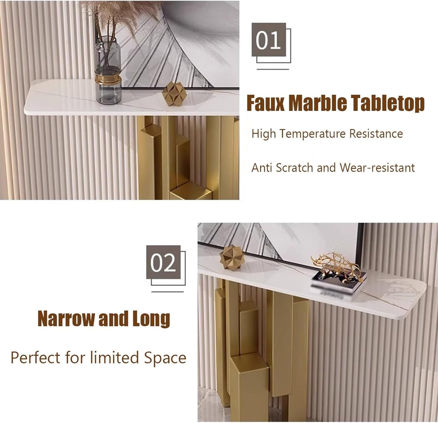 Modern console table
Minimalist furniture
marble console
Entryway table
Sleek hallway console
Asymmetrical metal legs
Luxury console table
Contemporary home decor
Decorative console table
Elegant gold furniture
Stylish entryway furniture