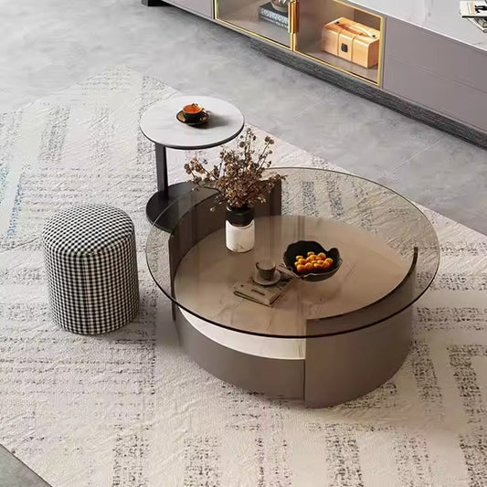 Modern Simple Coffee Table, Round Coffee Table, Luxury Home Living Room Furniture ; unique table .
طاولة قهوة حديثة وبسيطة، طاولة قهوة مستديرة، أثاث غرفة المعيشة المنزلية الفاخرة؛ طاولة فريدة من نوعها