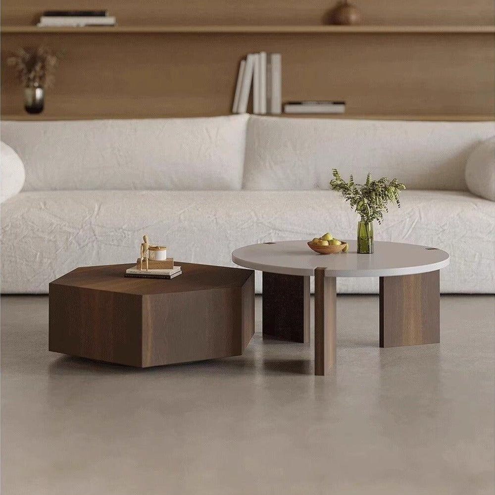 Solid wood coffee table ; Nesting coffee table set ; Modern wooden coffee table ; Round and hexagonal table set ; Minimalist coffee table ; Contemporary wooden furniture ; Space-saving coffee table ; Unique coffee table design ; Natural wood furniture ; Living room furniture set ; Luxury wooden coffee table
طاولة قهوة من الخشب الصلب ; طقم طاولات قهوة متداخلة ; طاولة قهوة خشبية عصرية ; طقم طاولات دائرية وسداسية ; طاولة قهوة بسيطة ; أثاث خشبي عصري ; طاولة قهوة موفرة للمساحة ; تصميم فريد لطاولة قهوة ; أثاث من 