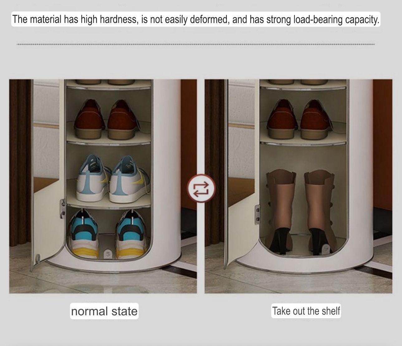 360° Rotating Storage Cabinet – 14 Shelves, 212cm Height, Space-Saving Organizer
