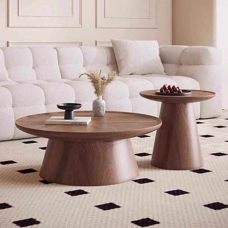 Solid Wood Coffee Tables Set Of Two 90cm