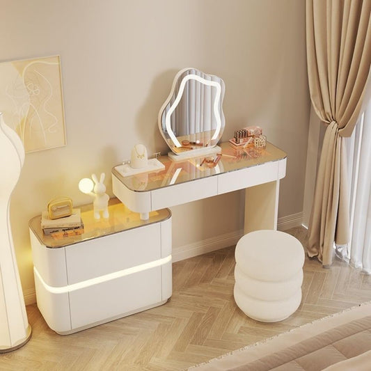Dressers ; Dressing Table ; bedroom dresser ;makeup table ; makeup dressing table ; led mirror ; make up ; modern dresser ; wooden dresser ; Modern vanity table ; Luxury dressing table ; Contemporary vanity set ; LED lighted mirror ; Vanity with storage ; Stylish dressing