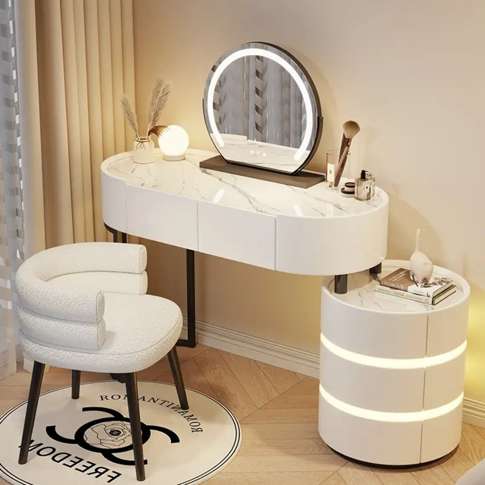 Dressers ; Dressing Table ; bedroom dresser ;makeup table ; makeup dressing table ; led mirror ; smart dressing table ; smart dresser ; make up ; modern dresser ; wooden dresser . 
