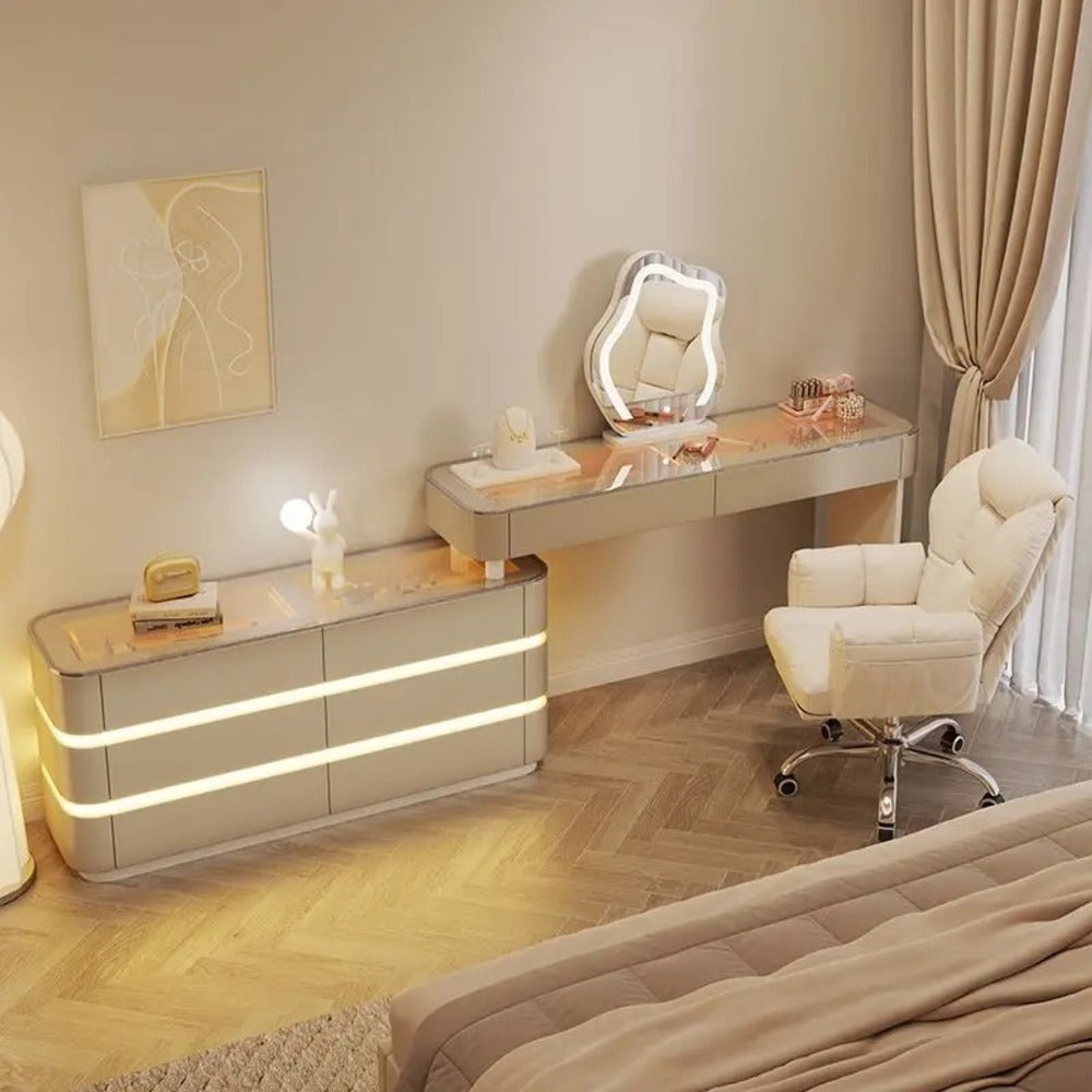 Dressers ; Dressing Table ; bedroom dresser ;makeup table ; makeup dressing table ; led mirror ; make up ; modern dresser ; wooden dresser ; Modern vanity table ; Luxury dressing table ; Contemporary vanity set ; LED lighted mirror ; Vanity with storage ; Stylish dressing 