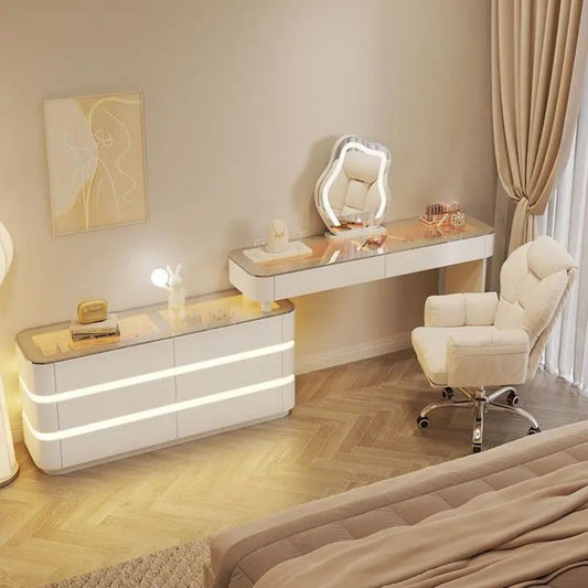 Dressers ; Dressing Table ; bedroom dresser ;makeup table ; makeup dressing table ; led mirror ; make up ; modern dresser ; wooden dresser ; Modern vanity table ; Luxury dressing table ; Contemporary vanity set ; LED lighted mirror ; Vanity with storage ; Stylish dressing 